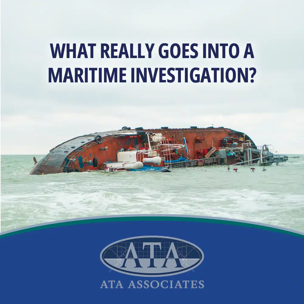Photos of a turned over container ship on ATA's maritime accident factors blog